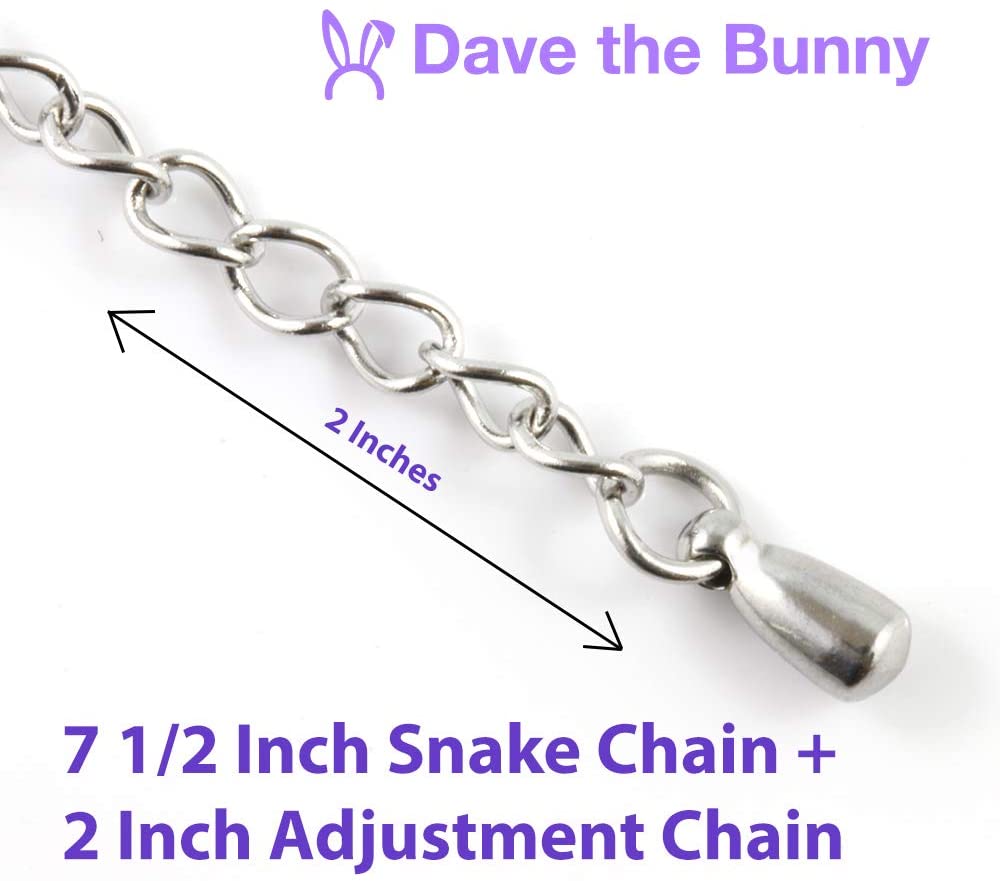 Emerald Park Jewelry Tooth Bracelet | Stainless Steel Snake Chain Charm Bracelet